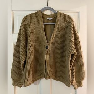 Madewell shirttail cardigan. Brown/tan. Size large. Like new, worn once.